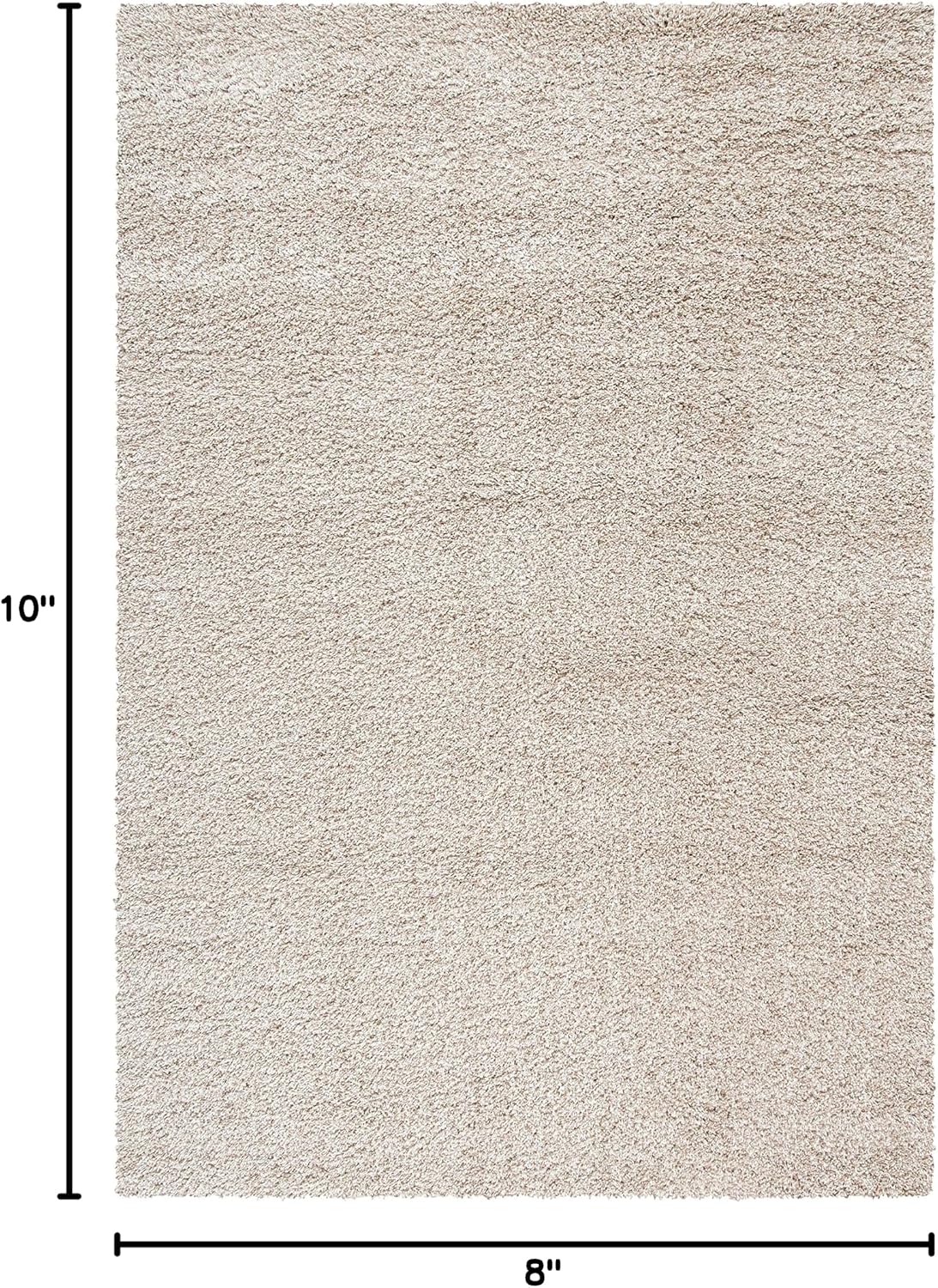 SAFAVIEH Area Rug 8x10 - California Shag Collection - Large - Beige, Non-Shedding & Easy to Clean, Ultra Plush Thick Pile, Ideal for Living Room, Bedroom, Dining Space (SG151-1313) - Image 2