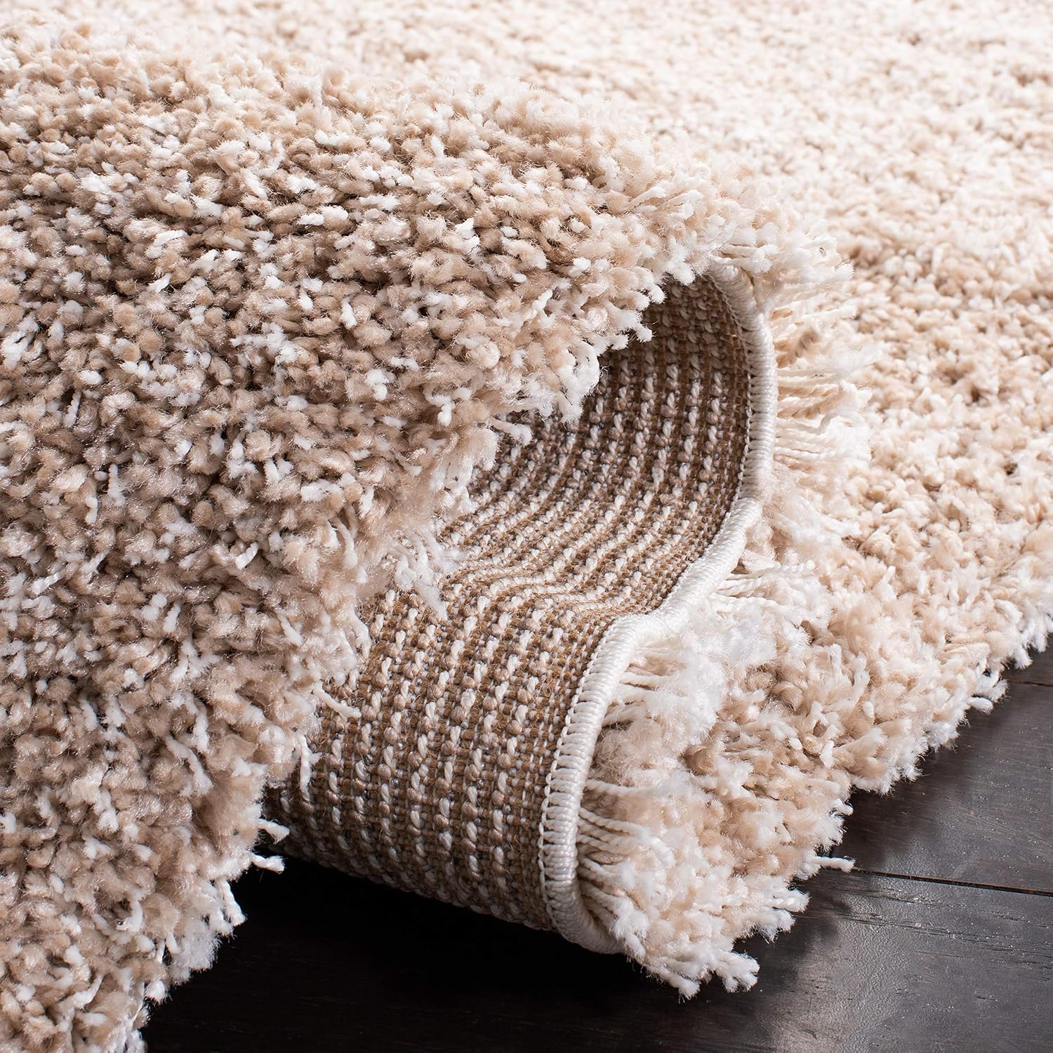 SAFAVIEH Area Rug 8x10 - California Shag Collection - Large - Beige, Non-Shedding & Easy to Clean, Ultra Plush Thick Pile, Ideal for Living Room, Bedroom, Dining Space (SG151-1313) - Image 11