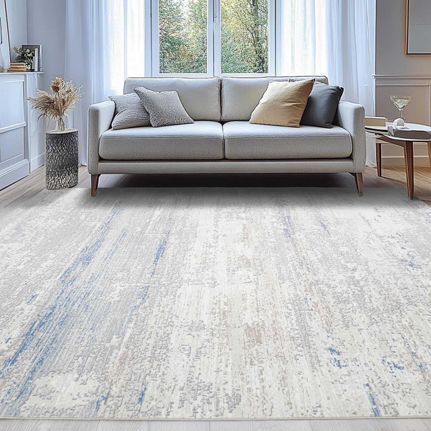 Washable Rugs 8x10 Area Rugs for Living Room,Bedroom,Dining Room,Nursery | Ultra Soft,Low Pile,Machine Washable,Fade Resistant,Non-Slip&Non-Shedding,Modern Abstract Large Carpet for Home Office Decor