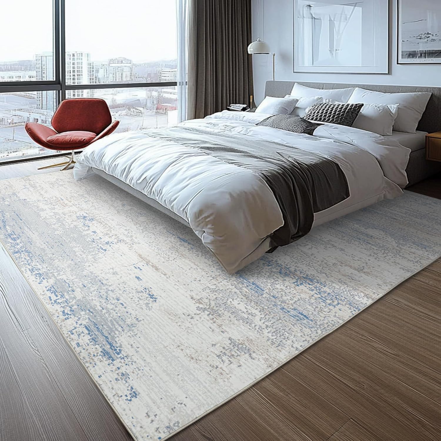 Washable Rugs 8x10 Area Rugs for Living Room,Bedroom,Dining Room,Nursery | Ultra Soft,Low Pile,Machine Washable,Fade Resistant,Non-Slip&Non-Shedding,Modern Abstract Large Carpet for Home Office Decor - Image 6