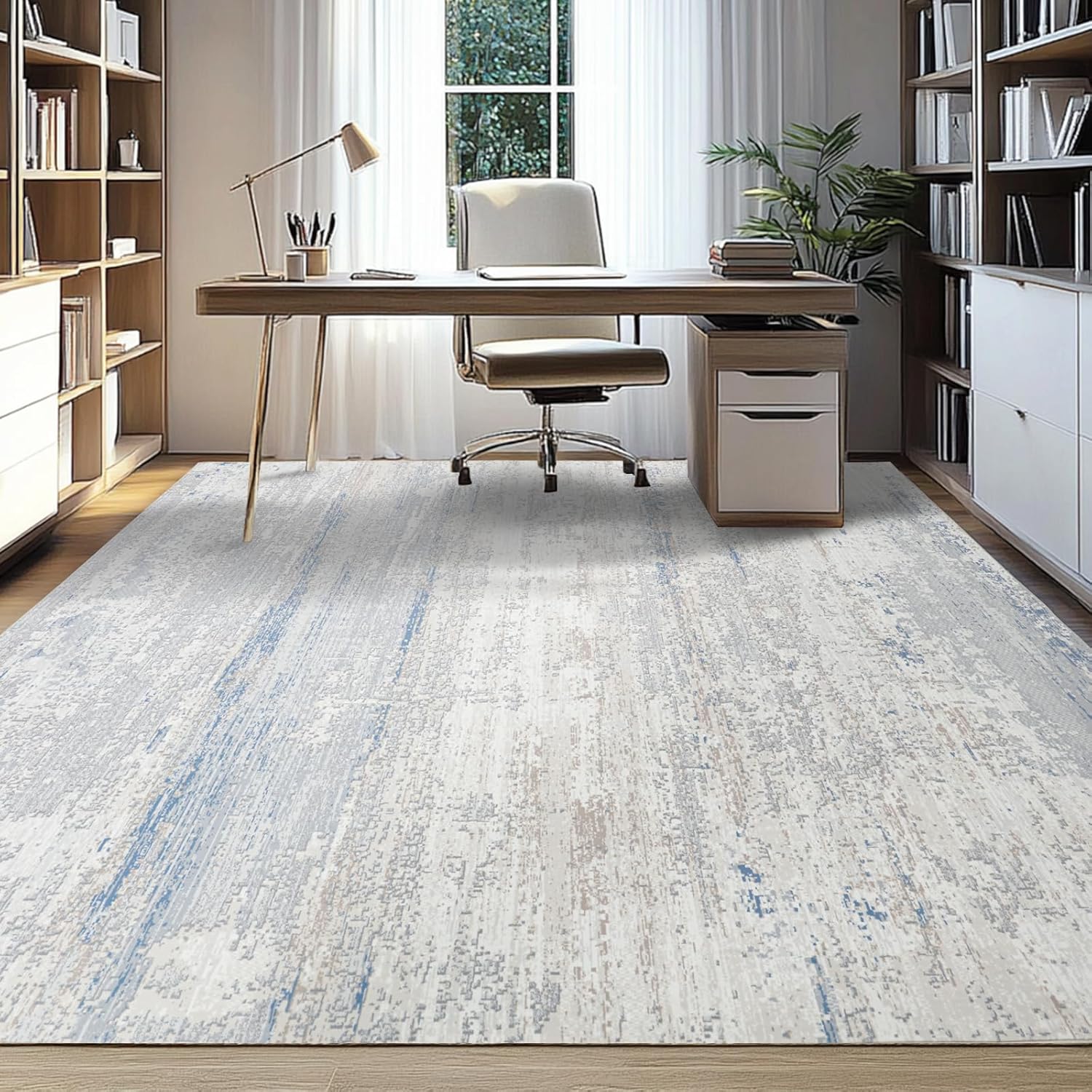 Washable Rugs 8x10 Area Rugs for Living Room,Bedroom,Dining Room,Nursery | Ultra Soft,Low Pile,Machine Washable,Fade Resistant,Non-Slip&Non-Shedding,Modern Abstract Large Carpet for Home Office Decor - Image 8
