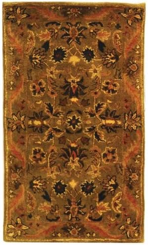 SAFAVIEH Antiquity Collection Accent Rug - 2'3" x 4', Olive & Gold, Handmade Traditional Oriental Wool, Ideal for High Traffic Areas in Entryway, Living Room, Bedroom (AT52A) - Image 2