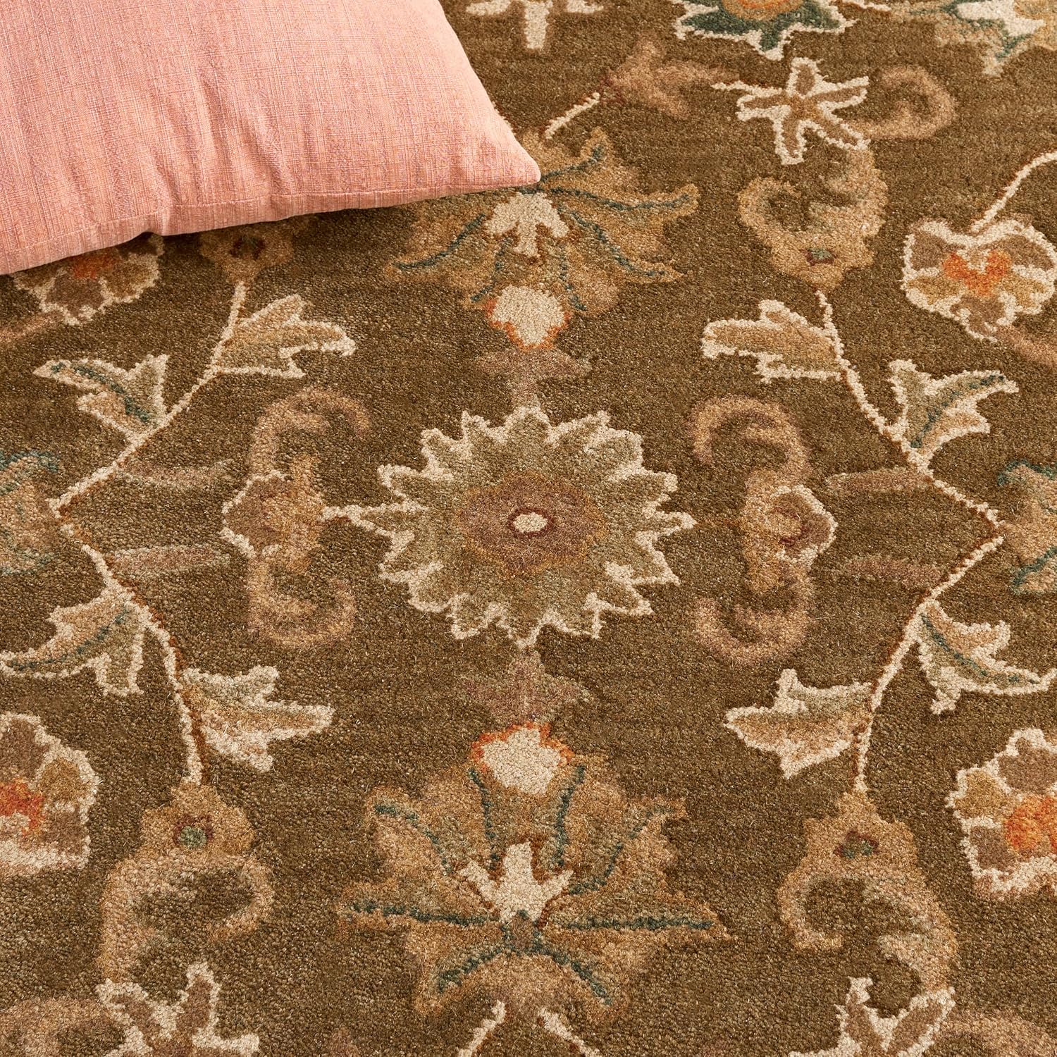 SAFAVIEH Antiquity Collection Accent Rug - 2'3" x 4', Olive & Gold, Handmade Traditional Oriental Wool, Ideal for High Traffic Areas in Entryway, Living Room, Bedroom (AT52A) - Image 6