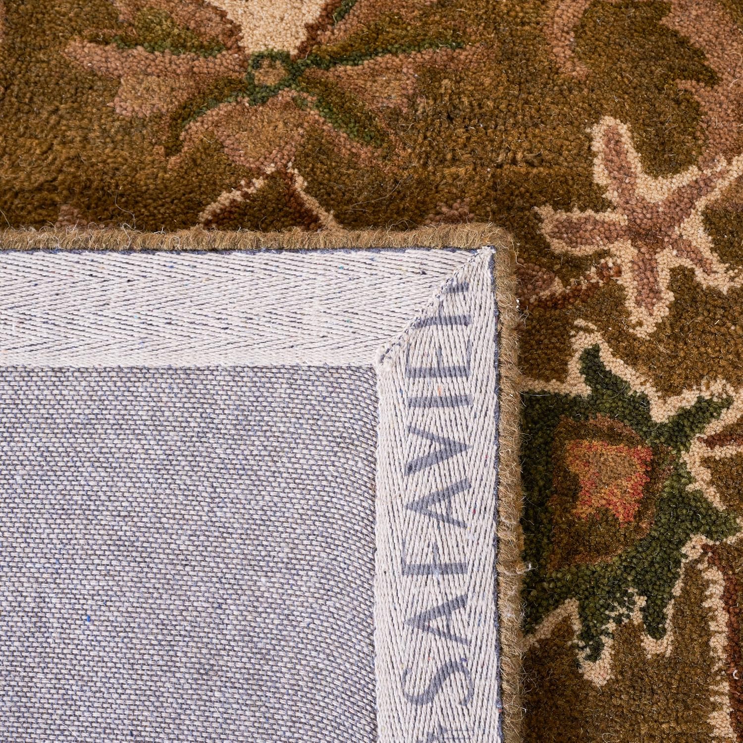 SAFAVIEH Antiquity Collection Accent Rug - 2'3" x 4', Olive & Gold, Handmade Traditional Oriental Wool, Ideal for High Traffic Areas in Entryway, Living Room, Bedroom (AT52A) - Image 7