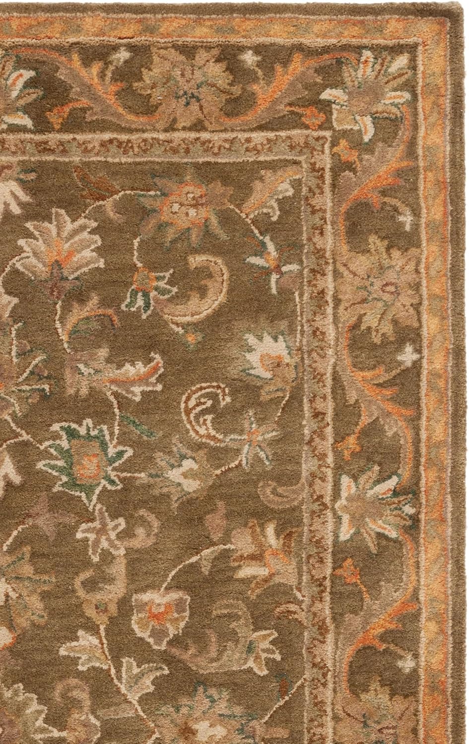 SAFAVIEH Antiquity Collection Accent Rug - 2'3" x 4', Olive & Gold, Handmade Traditional Oriental Wool, Ideal for High Traffic Areas in Entryway, Living Room, Bedroom (AT52A) - Image 8